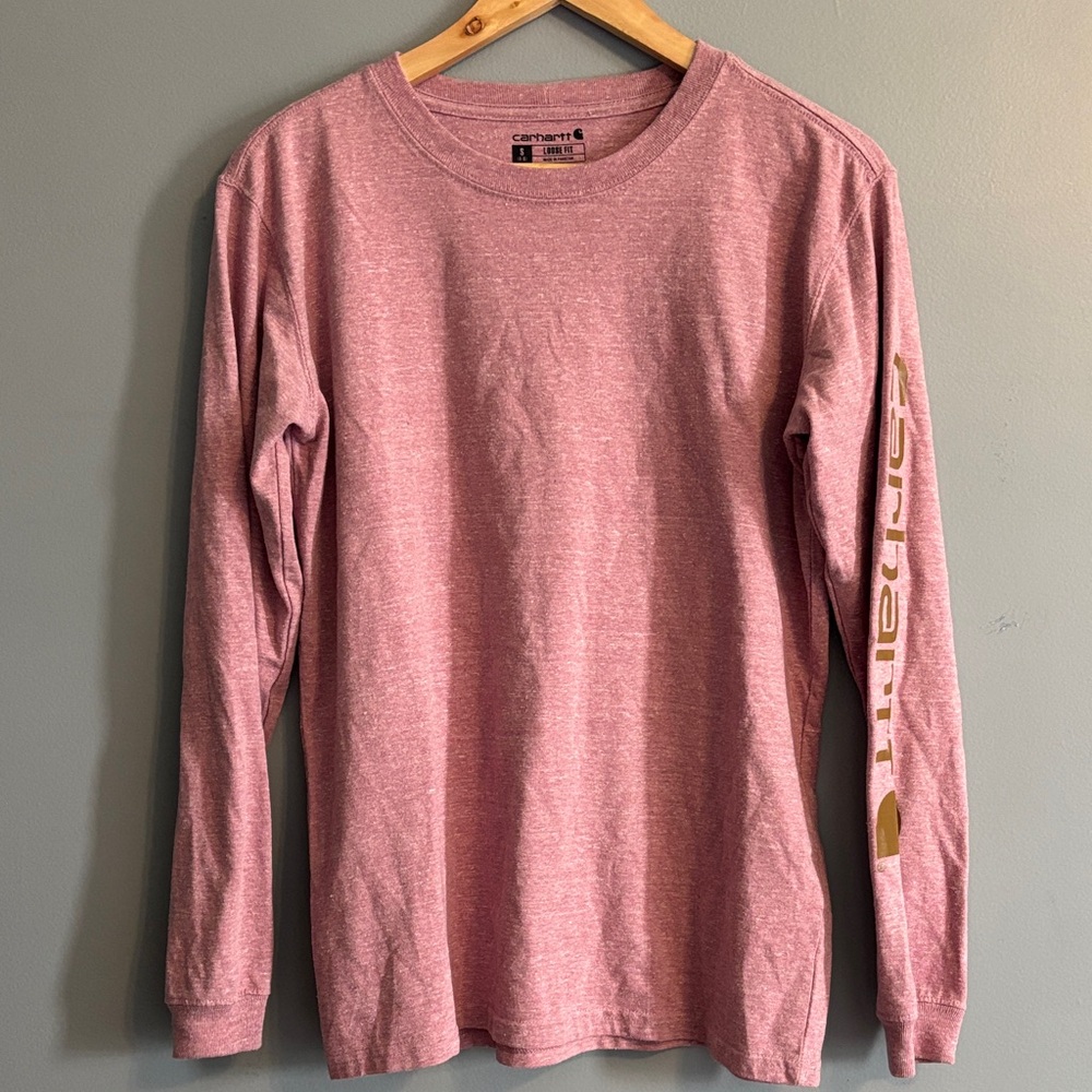 Carhartt Heathered Pink Long Sleeve Tee